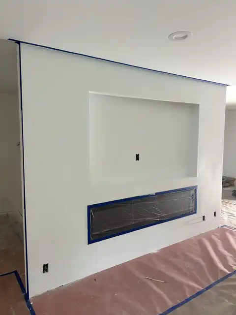 Fireplace Venetian plaster application 2026 project photo